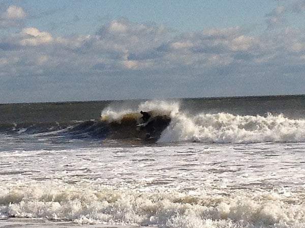 The High Life
Surfer at Taylor avenue in Long Beach