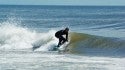 Handshaped single fin shortboard. Delmarva, surfing photo