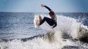 Will Davis surfing Folly Beach earlier this year