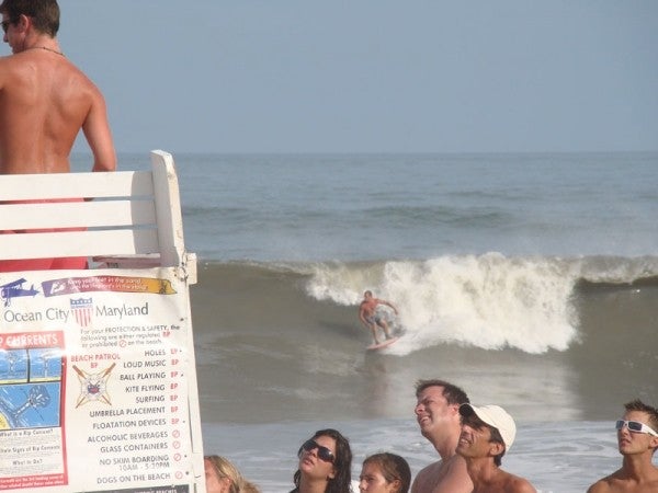 Hurricane Bill Surf - Ocean City, Md
Saturday evening