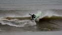 Kevin DeWald going left. New Jersey, surfing photo