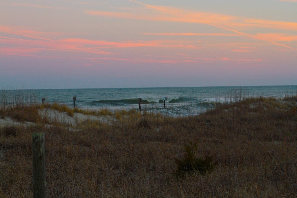 Good ol PooPipe at Sunset . Southern NC, Empty Wave photo
