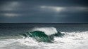 The Wedge emerging from an afternoon storm.