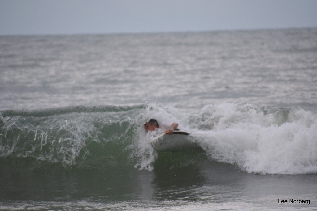 Body Boarder rides tn the Curl.
