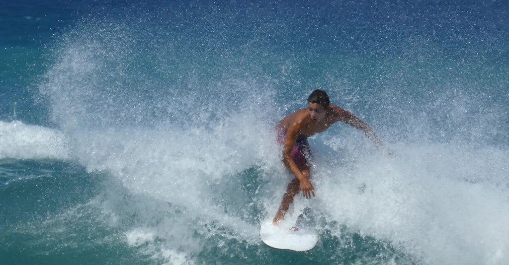 Shoulder high Waikiki. Waikiki, Surfing photo