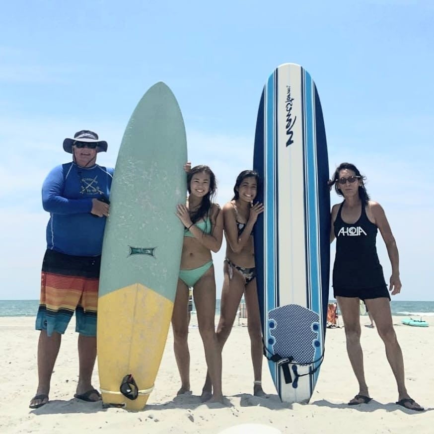 Dunes Surf Team.  KR, Carson Kim, Pearl Tse, Darlene