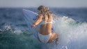Amazing Surfer girl at “The Secret Spot” near Isabela,