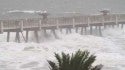 Hurricane Matthew Pummels Jacksonville Beach Pier