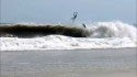 Surfing a Pier Village Nor'Easter