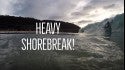 Bodyboarding Heavy Waimea Shorebreak