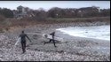 Surfing a SNOW STORM in Maine (North East Road Trip)