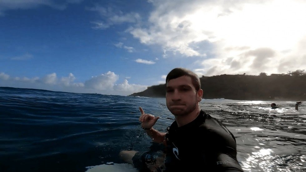 Bodyboarding Windy Morning in Aguadilla, PR