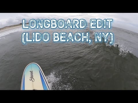 Longboard Surfing in a Storm at Lido Beach, NY: GoPro POV Edit