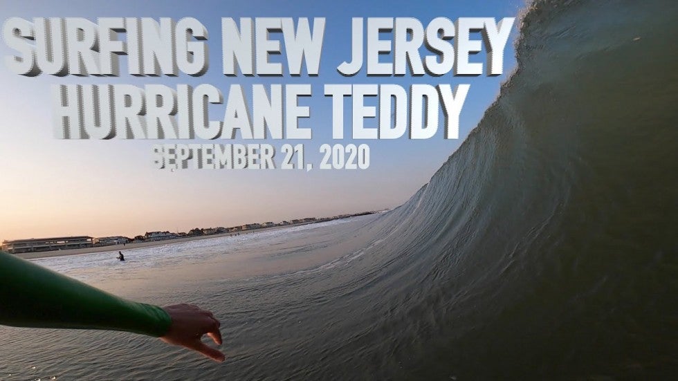 SURFING HURRICANE TEDDY - SPRING LAKE, NJ SEPTEMBER 21, 2020